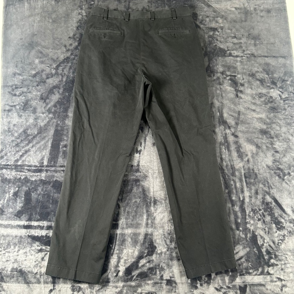 Brooks Brothers Advantage Chino Mens 34x32 Black Clark Fit Straight Leg Pants - Picture 7 of 8